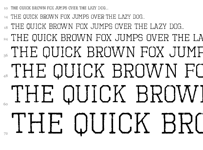 Octin Vintage Free font waterfall